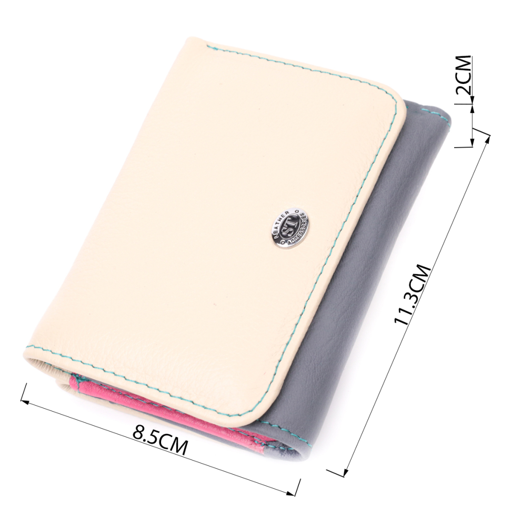 Гаманець ST Leather З натуральної шкіри Різнокольоровий (22495) - зображення 3