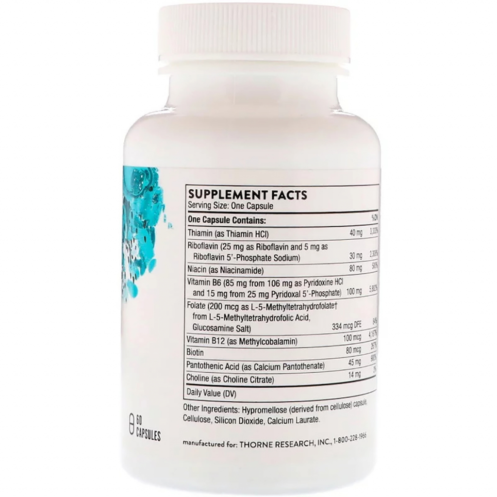 Вітамін Thorne Research В-Комплекс №6, B-Complex 6, 60 капсул (THR-10603) - зображення 2