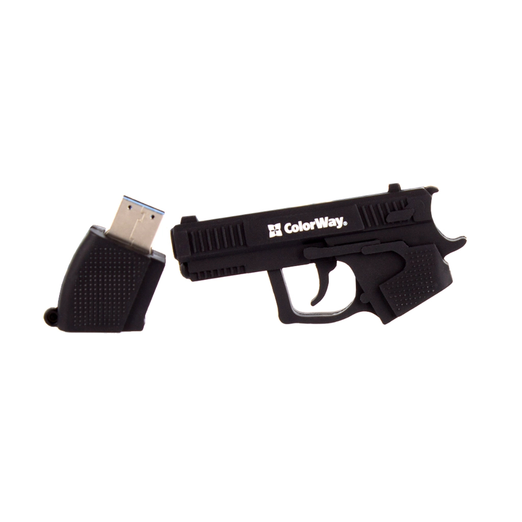 USB флеш накопичувач ColorWay Pistol 32 GB 3.0 Black (CW-USBPL32) - изображение 9