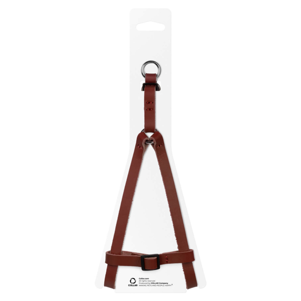 Шлея для котів WAUDOG Classic з QR паспортом XS Ш 10 мм В=С 28-40 см коричнева (60106) - зображення 2