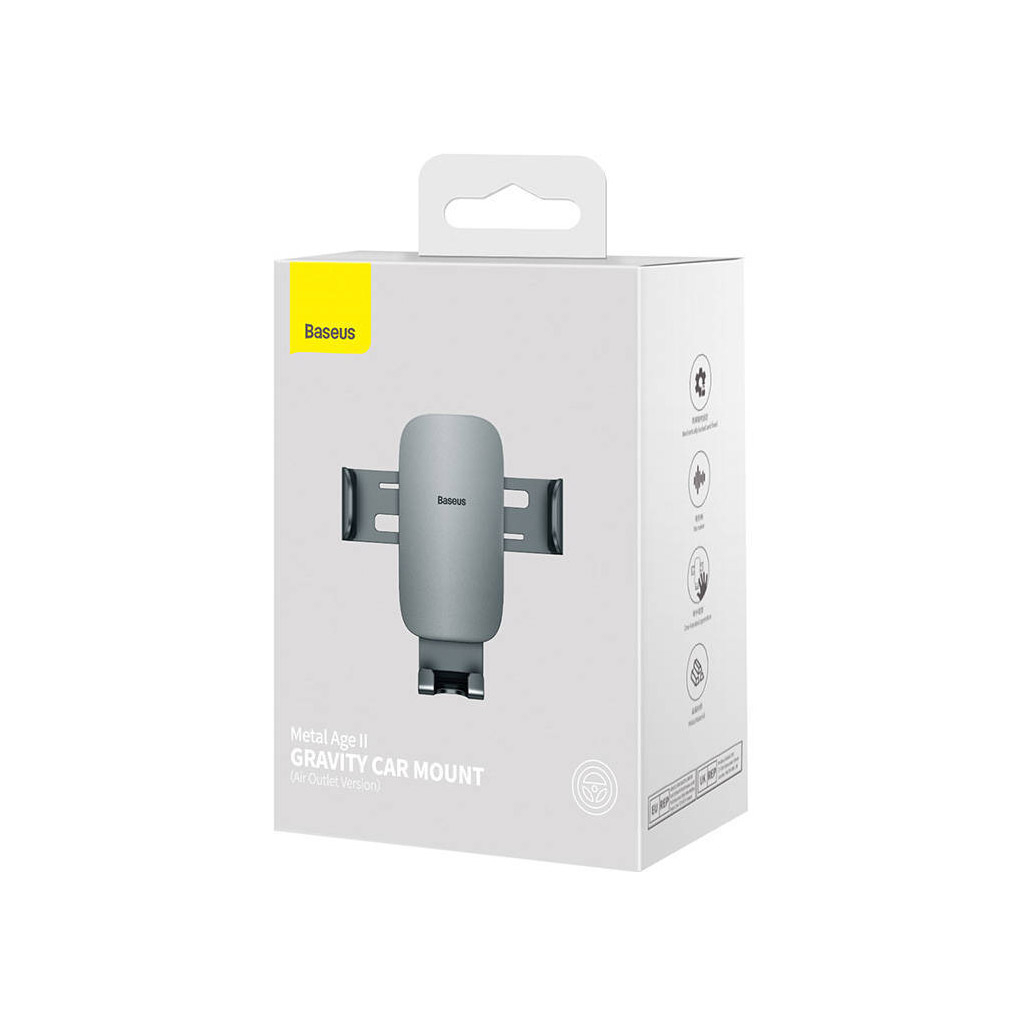 Універсальний автотримач Baseus Metal Age II Gravity Car Moun (SUJS000013) - изображение 7