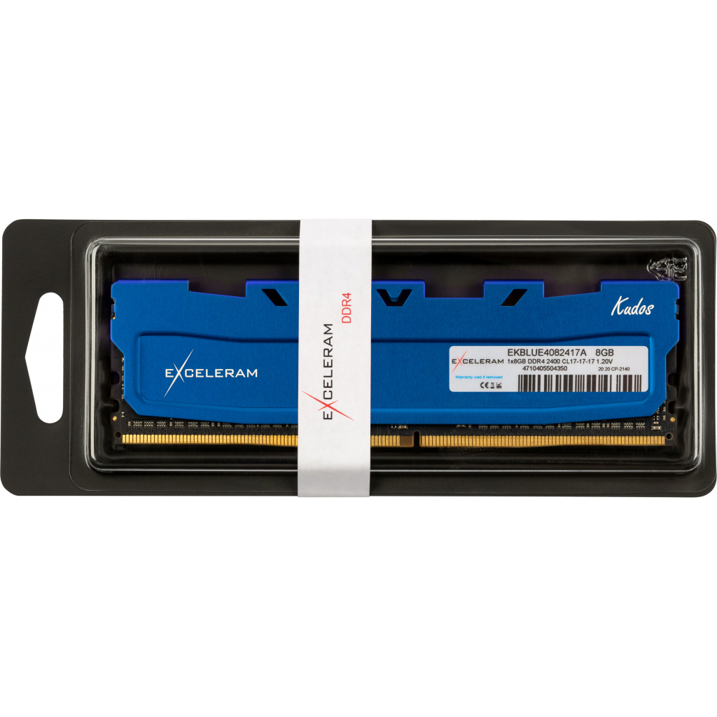 Модуль пам'яті для комп'ютера DDR4 8GB 2400 MHz Blue Kudos eXceleram (EKBLUE4082417A) - зображення 3