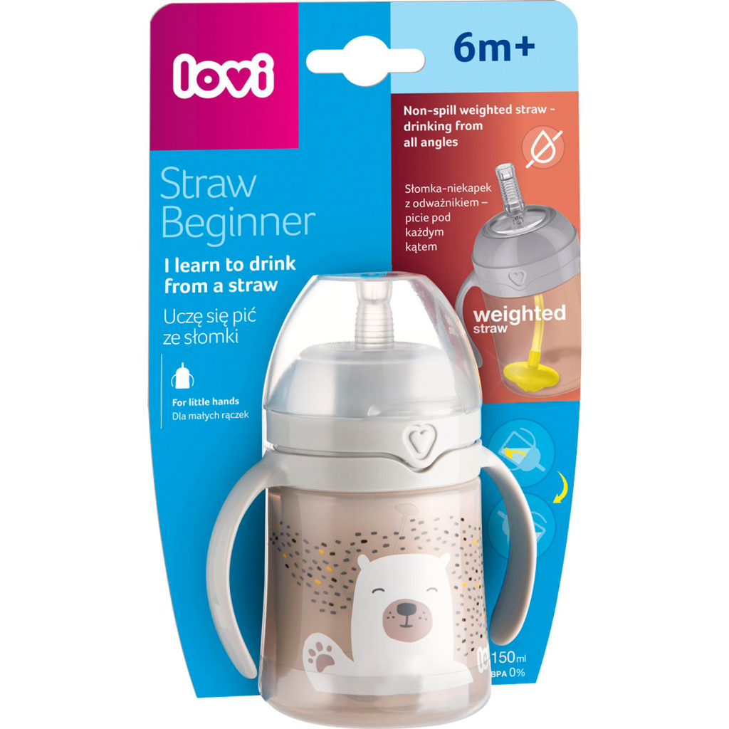 Поїльник-непроливайка Lovi Buddy Bear з трубочкою та обтяжувачем 150 мл (35/360) - зображення 4