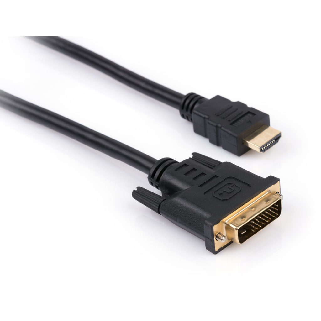 Кабель мультимедійний HDMI to DVI 24+1 3.0m Vinga (VCPHDMIDVI3) - зображення 1