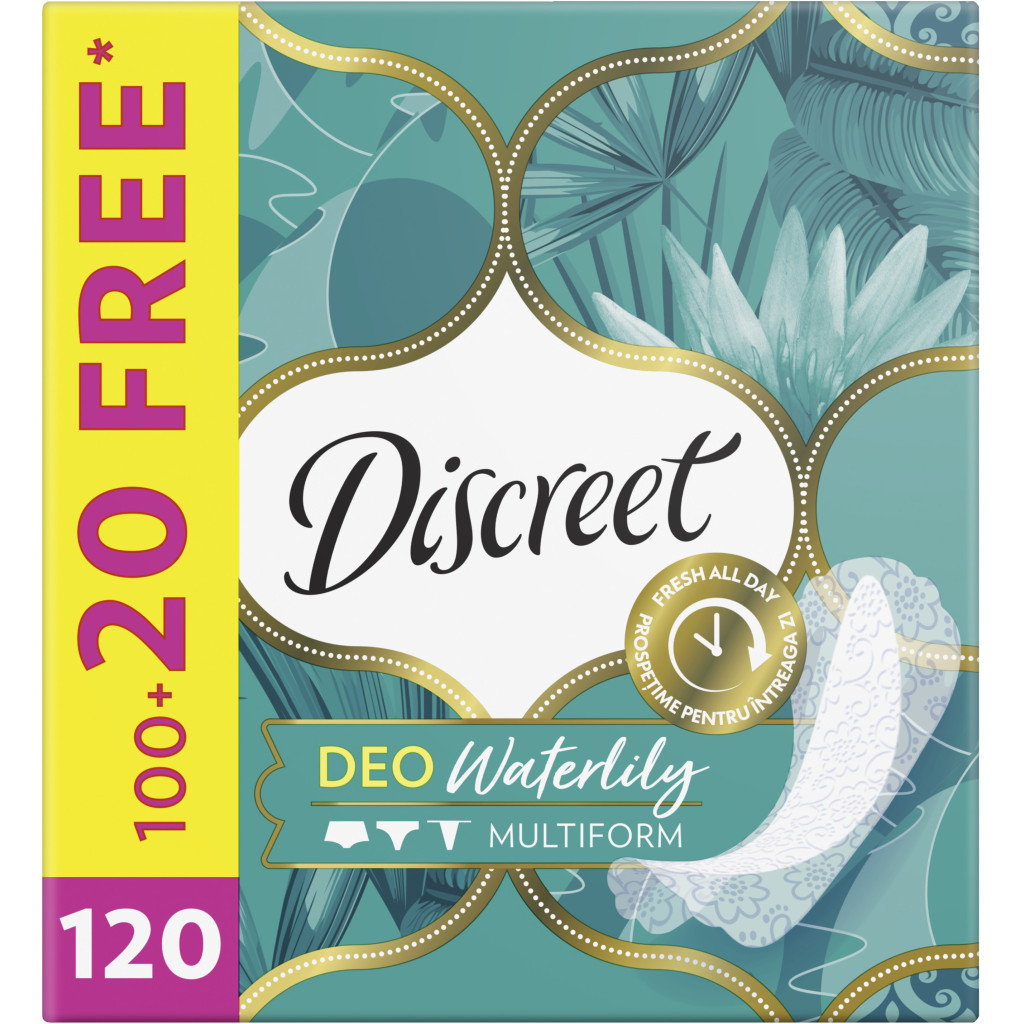 Щоденні прокладки Discreet Deo Waterlily 120 шт. (8700216234245) - зображення 2