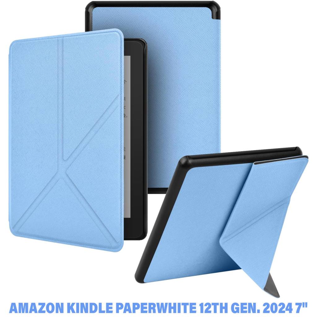 Чохол до електронної книги BeCover Ultra Slim Origami Amazon Kindle Paperwhite 12th Gen. 2024 7"/Colorsoft (2024) Light Blue (712839) - зображення 1