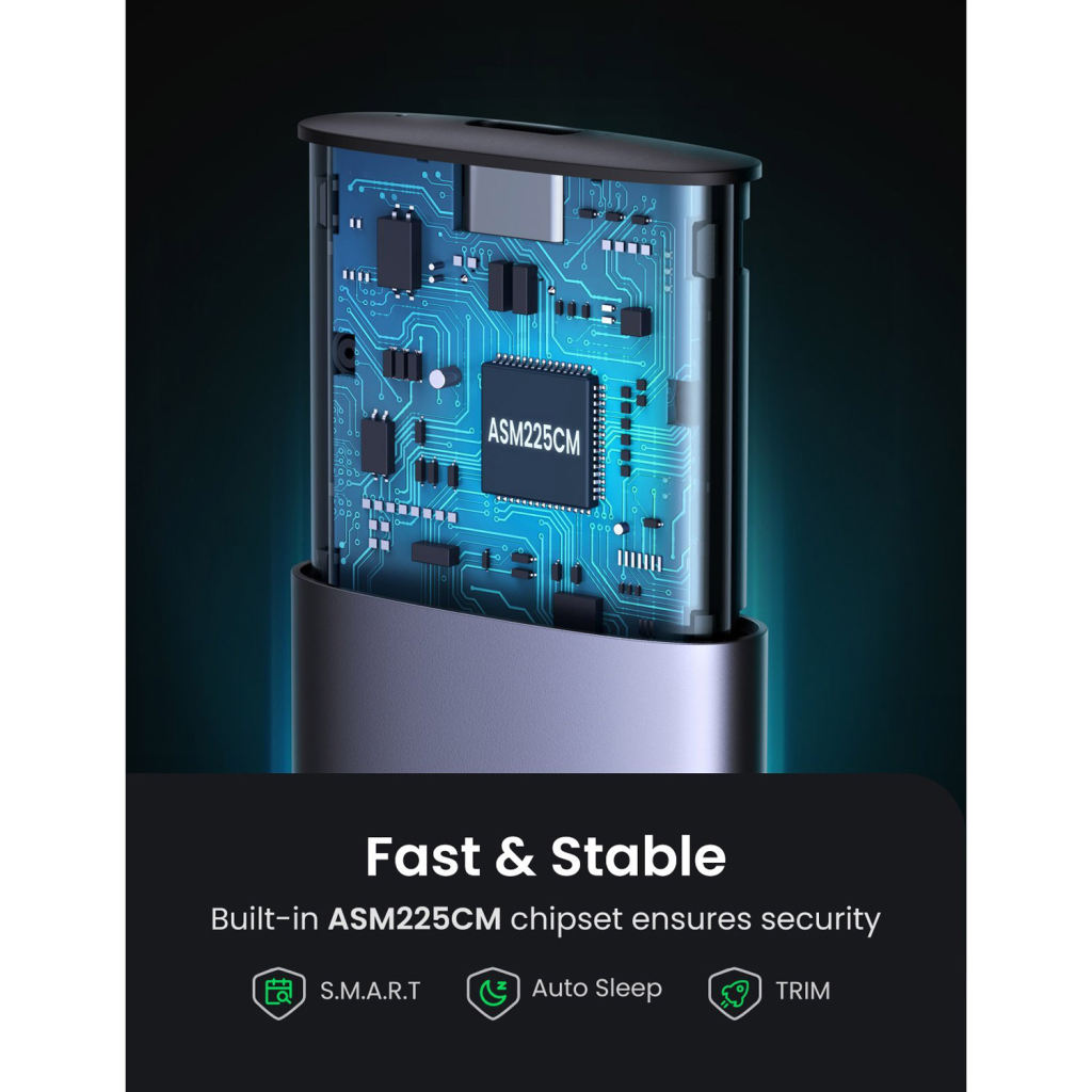 Кишеня зовнішня Ugreen SSD M.2 (NVME) M-KEY 3.1 GEN2 CM400 (10902) - зображення 5