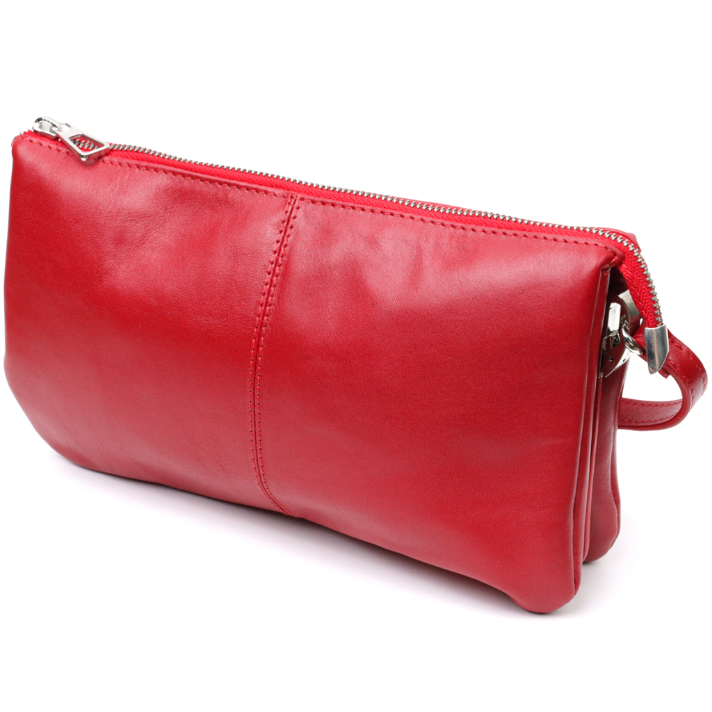 Сумка Grande Pelle З натуральної шкіри Червона (11670) - зображення 2
