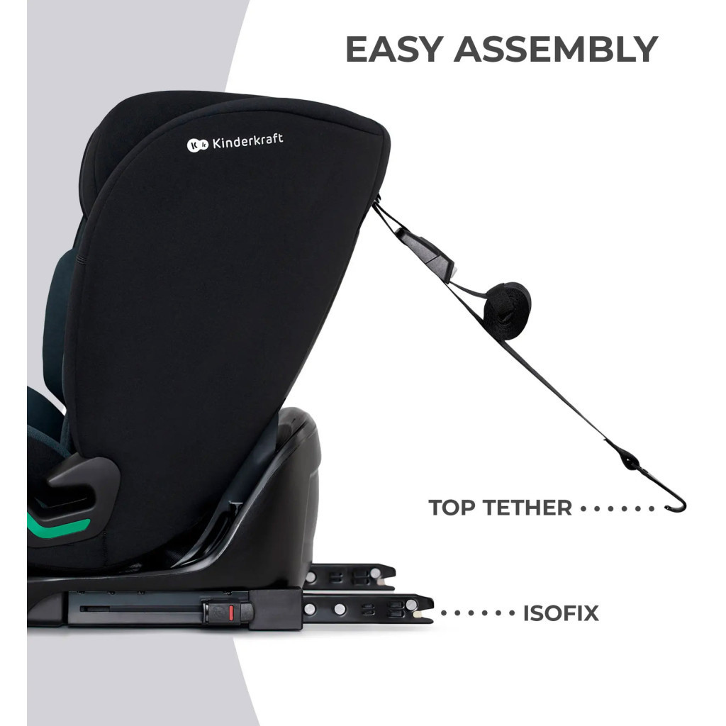 Автокрісло Kinderkraft Oneto3 i-Size Graphite Black (KCONE300BLK0000) (5902533922161) - зображення 8