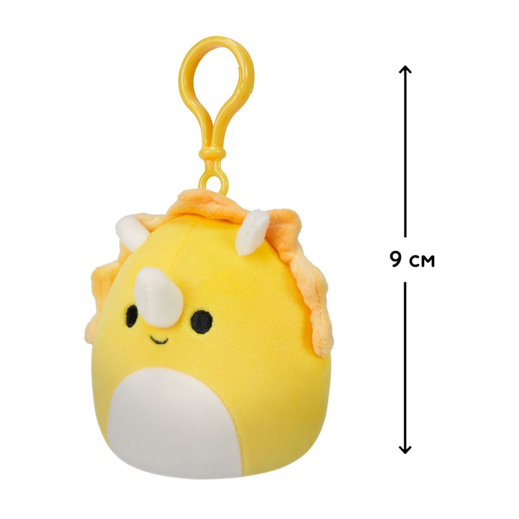 М'яка іграшка Squishmallows на кліпсі – Трицератопс 9 см (SQCP00216) - зображення 2