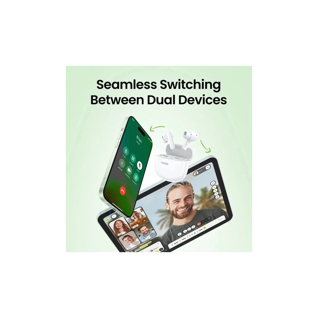 Навушники Ugreen HiTune T3C Earbuds Bluetooth White (45110) - зображення 7