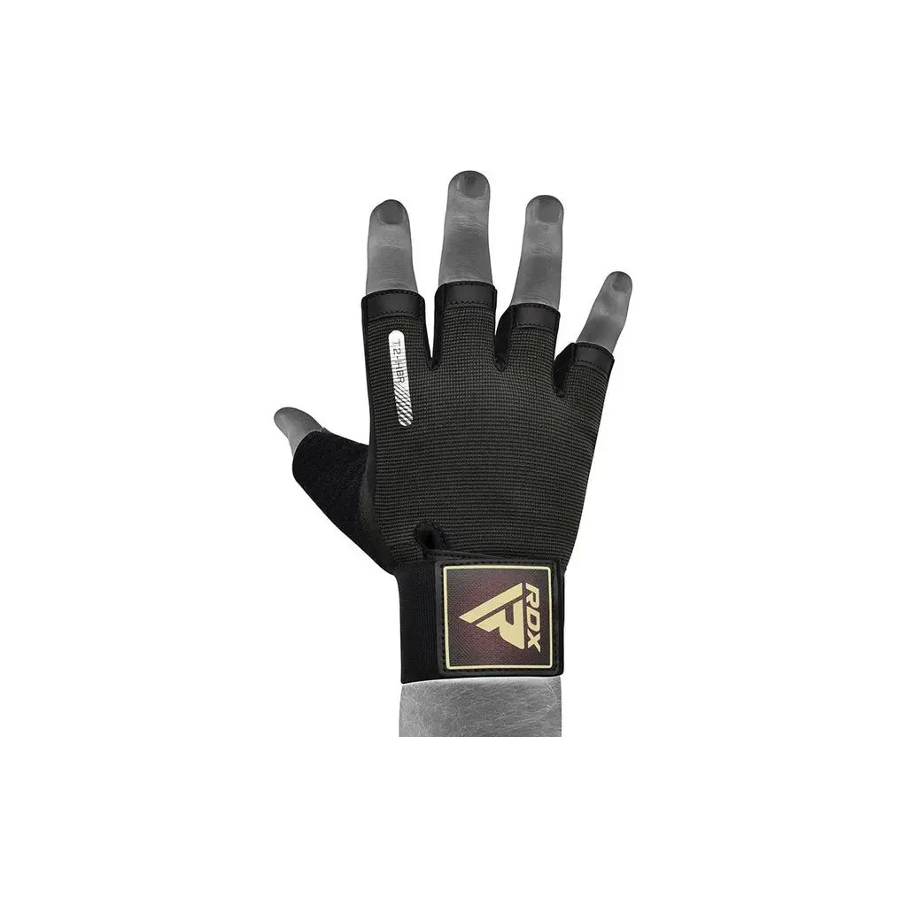 Рукавички для фітнесу RDX T2 Half Brown XL (WGA-T2HBR-XL) - зображення 7