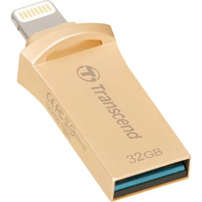 USB флеш накопичувач Transcend 32GB JetDrive Go 500 Gold USB 3.1/Lightning (TS32GJDG500G) - зображення 4