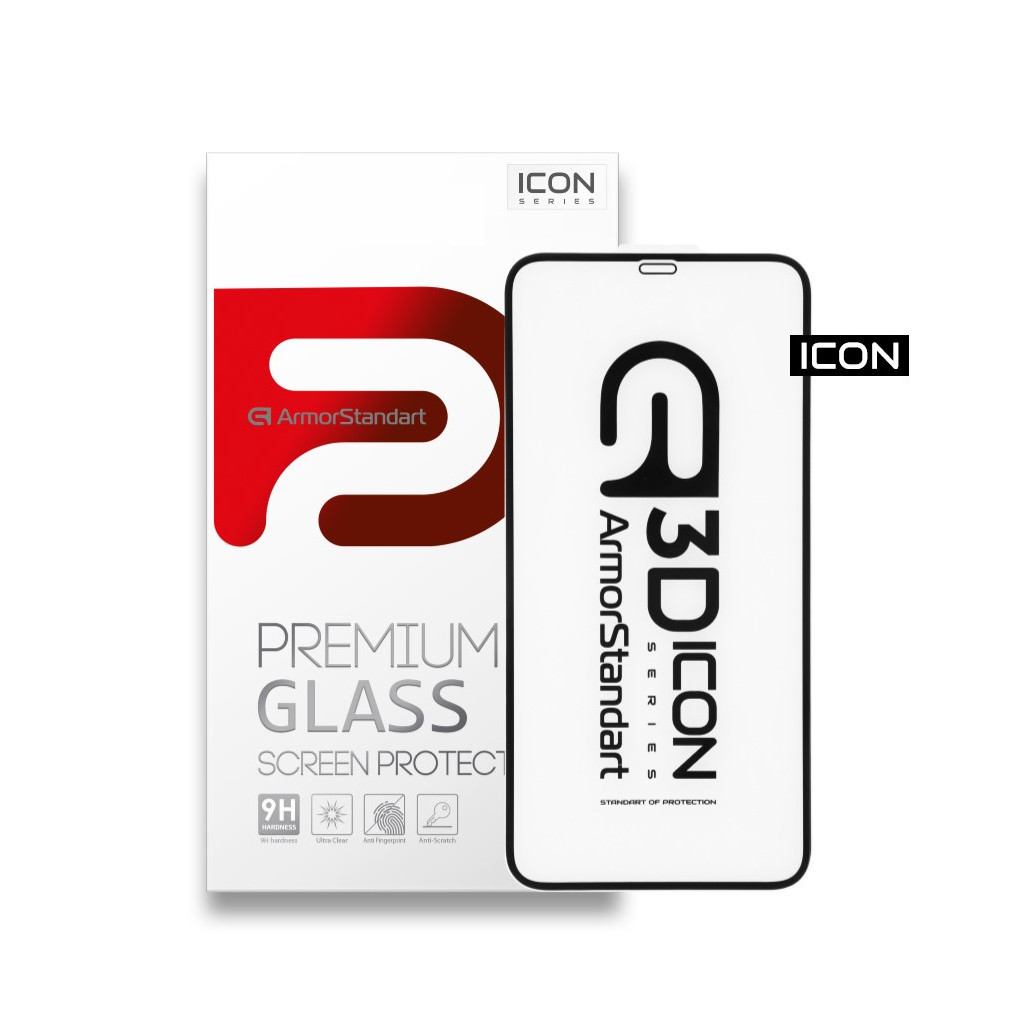Скло захисне Armorstandart Icon 3D для Apple iPhone 11 Pro Max Black (ARM55717-GI3D-BK) - зображення 1