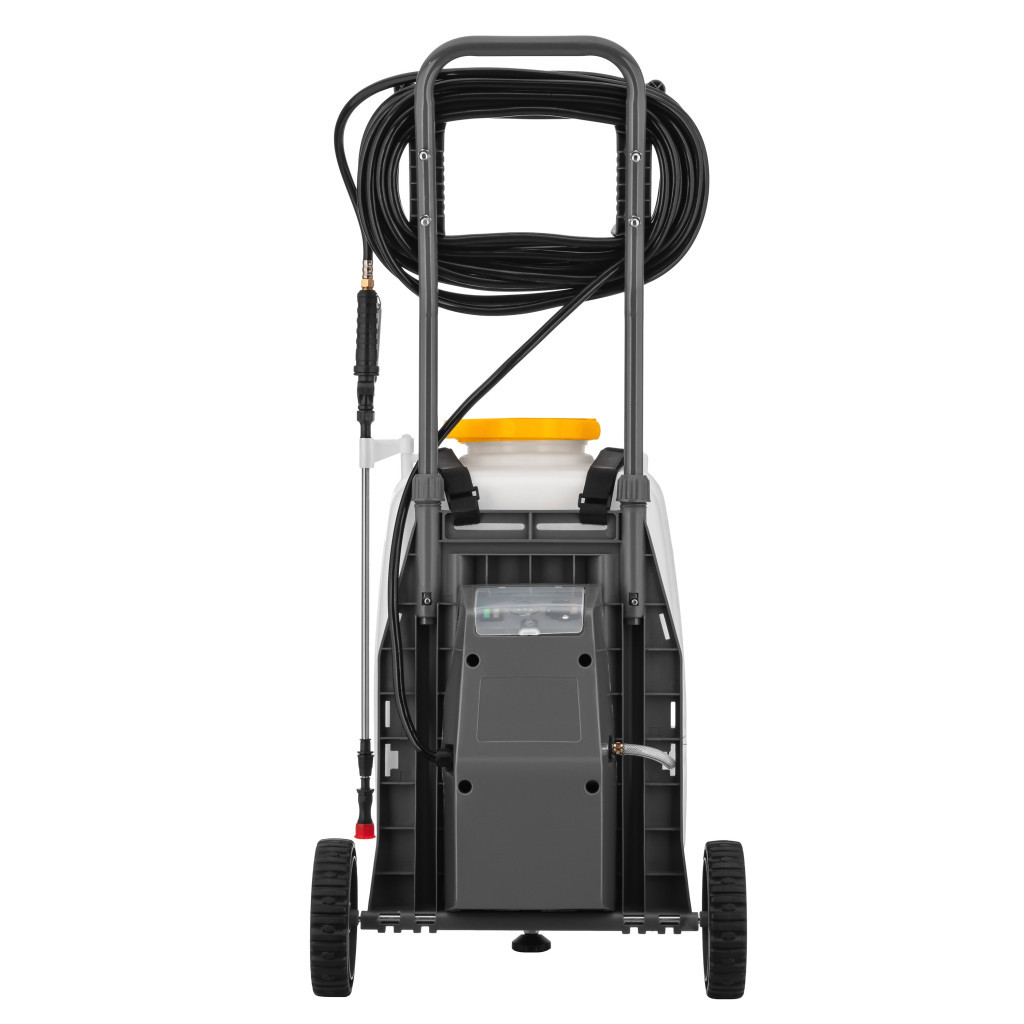 Обприскувач 2E AquaSpray 40LR 40л, 12В, 1х12Ah, 7бар, 2.9л/хв, шланг 15м, на колесах (2E-40LWBS15) - зображення 2