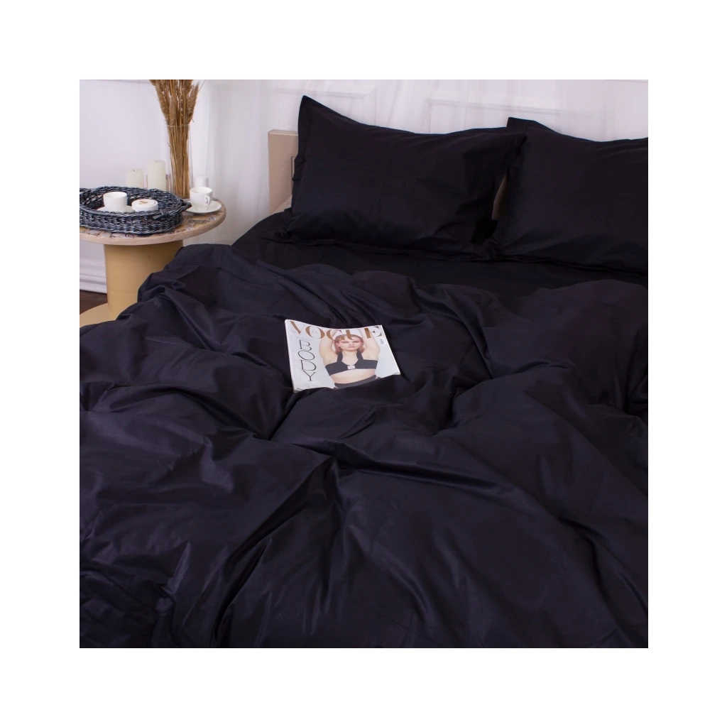 Постільна білизна MirSon Poplin Line 099 Black 110x140 (2200006277378) - изображение 2