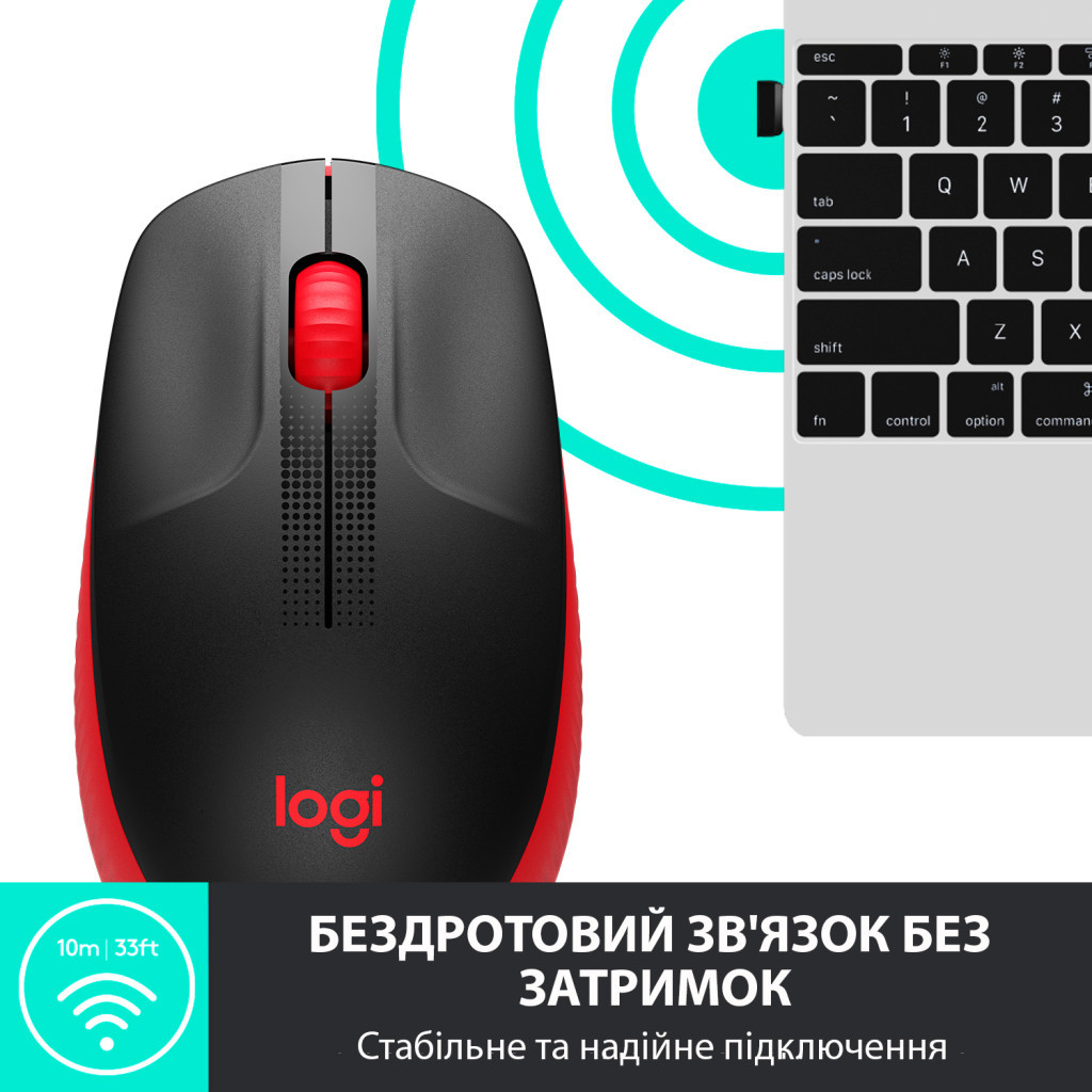 Мишка Logitech M190 Red (910-005908) - зображення 4