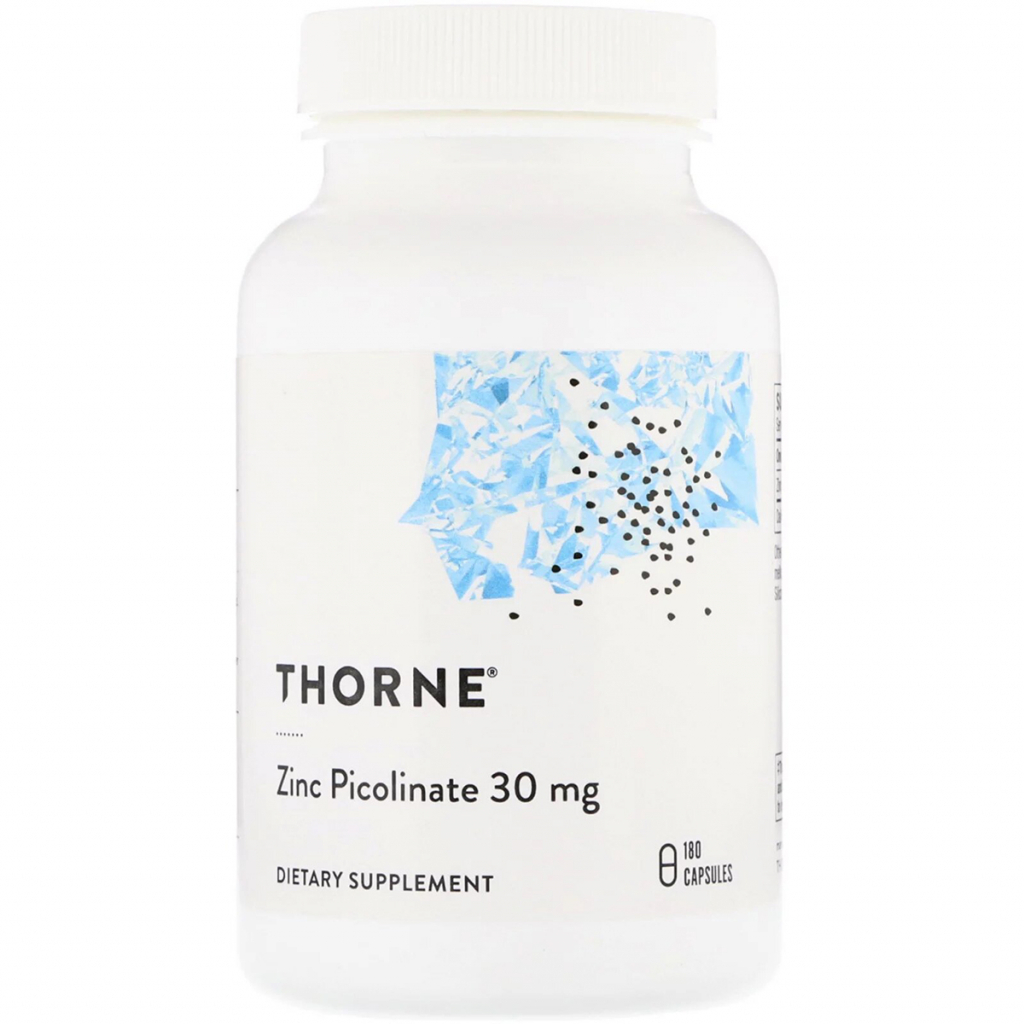 Мінерали Thorne Research Цинк Пиколинат, Zinc Picolinate, 30 mg, 180 капсул (THR-22102) - зображення 1