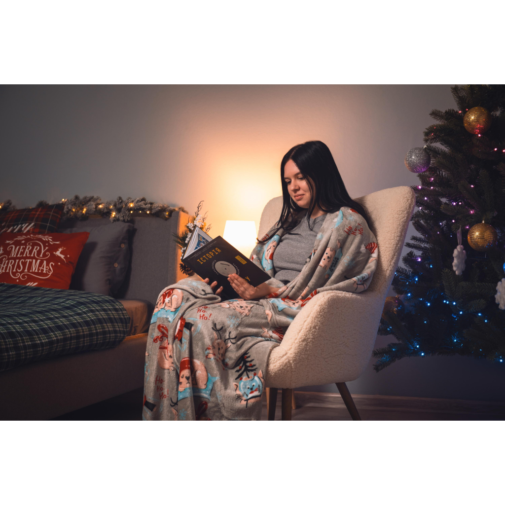 Плед Ardesto Christmas Flannel 160х200см, 100% поліестер, різдвяні котики (ART0120PB) - зображення 2