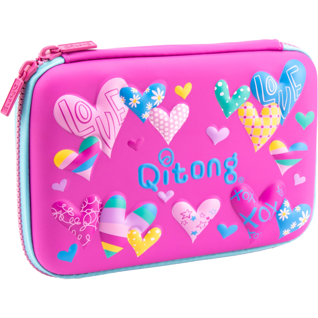 Пенал Cool For School з тисненням 1 відділення Фіолетовий (QT-5615-Purple) - зображення 1