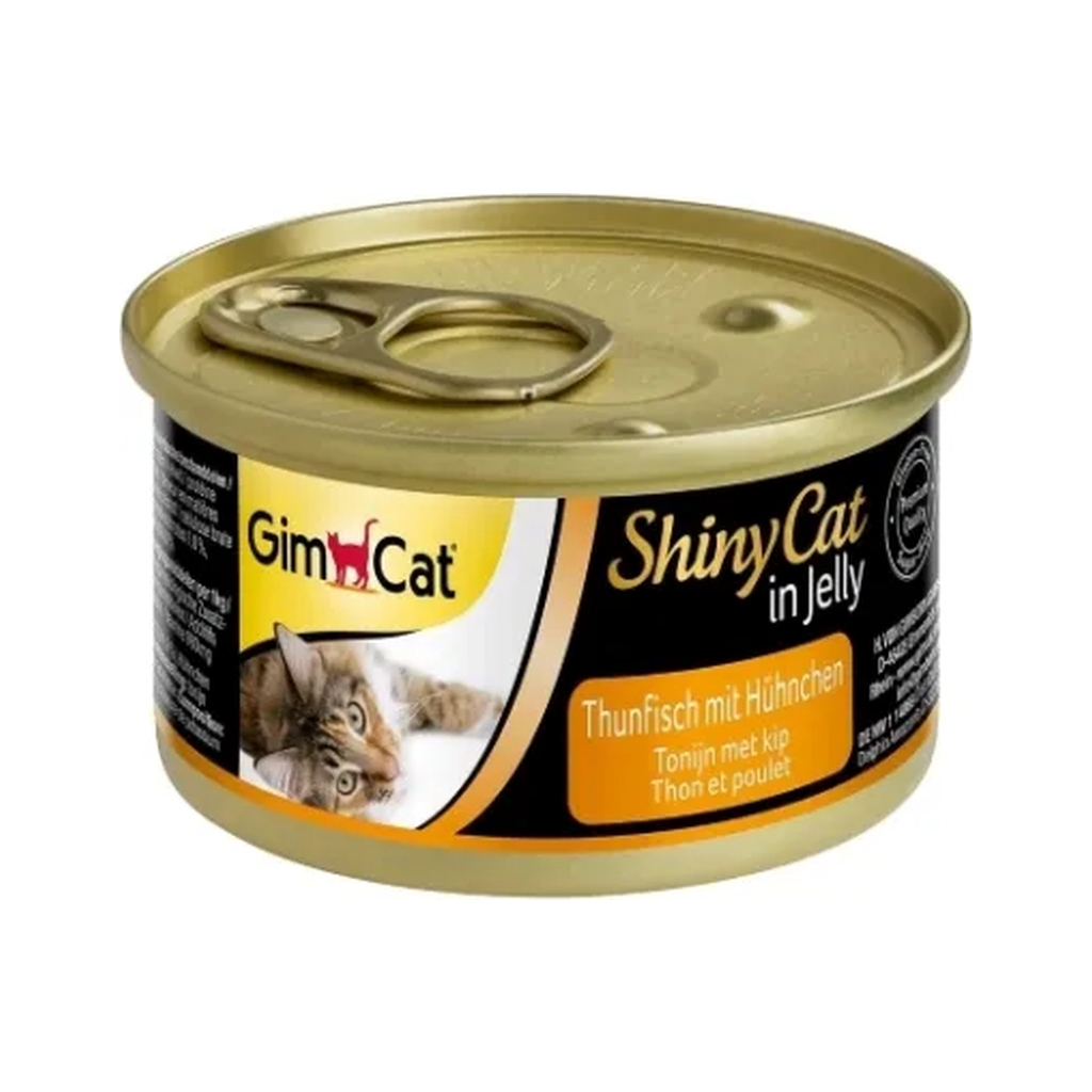 Консерви для котів GimCat Shiny Cat З тунцем та сиром 70 г (4002064414300) - зображення 1