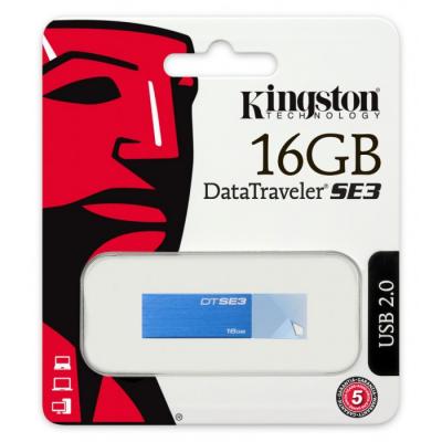 USB флеш накопичувач Kingston 16GB DTSE3 Metalic Blue USB 2.0 (KC-U6816-4C1B) - зображення 3