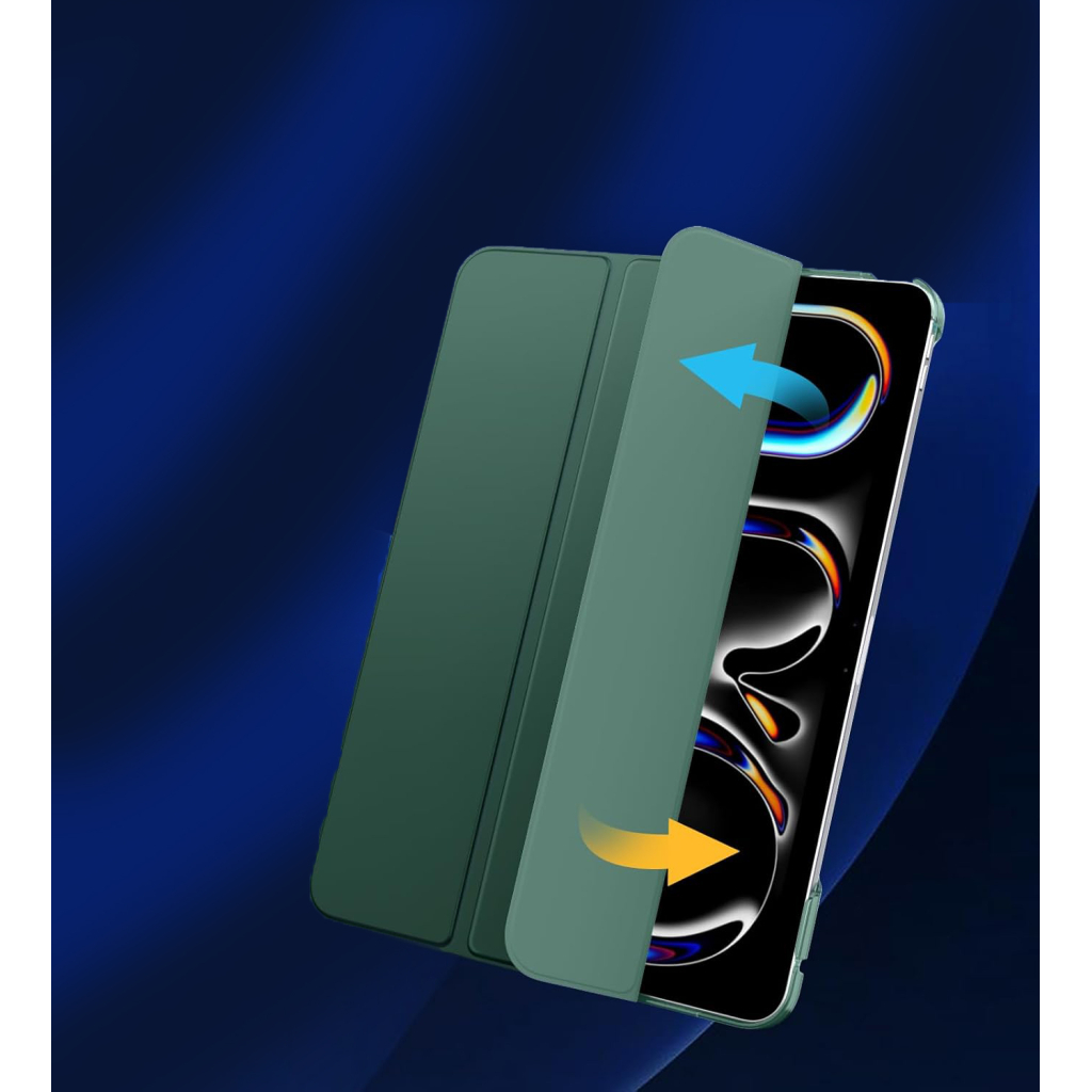 Чохол до планшета BeCover Tri Fold Hard Apple iPad Pro 13" M4 2024 Dark Green (711731) - зображення 5