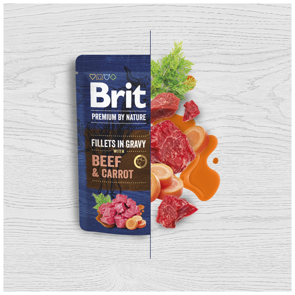 Вологий корм для собак Brit Premium Fillets in Gravy Multipack для малих порід філе в соусі Мультипак 12 шт х 85 г (8595602572472) - зображення 5