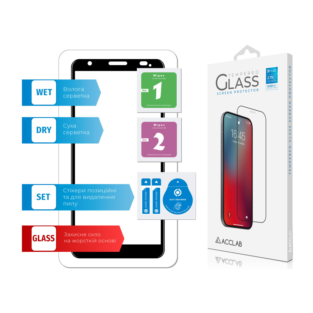 Скло захисне ACCLAB Full Glue ZTE A3 2020 (1283126508929) - изображение 6