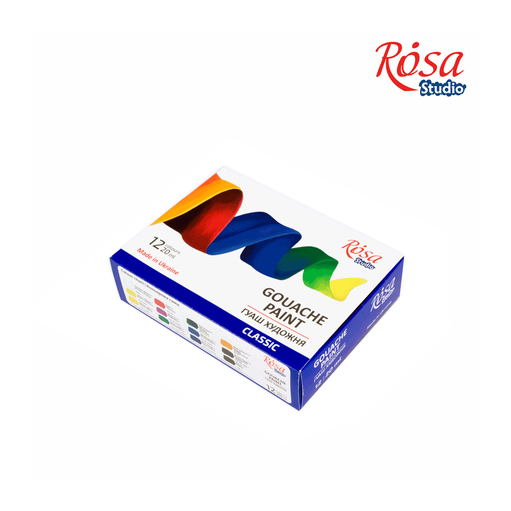 Гуашеві фарби Rosa Studio Classic 12 кольорів по 20 мл (4823098527039) - изображение 2
