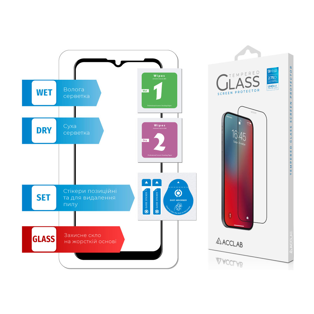 Скло захисне ACCLAB Full Glue MOTO G9 Play (1283126509032) - зображення 6
