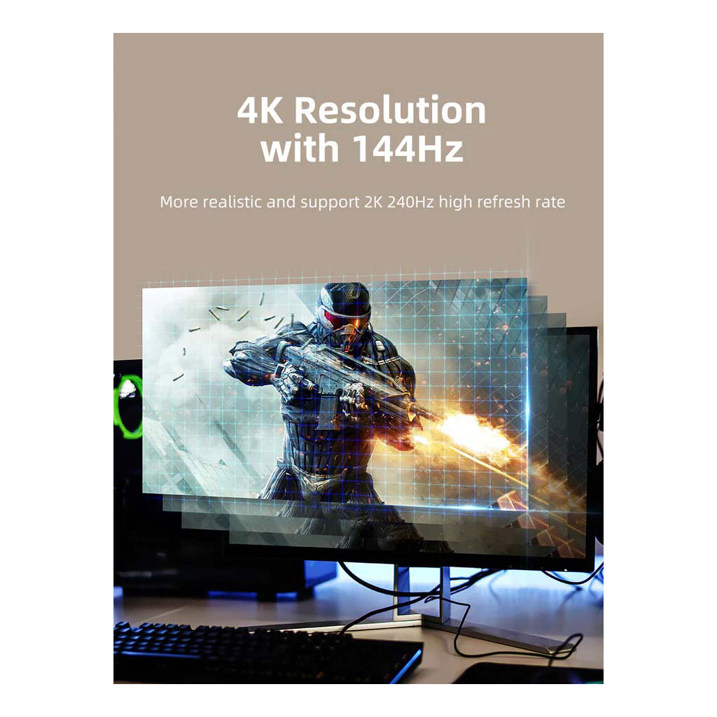 Кабель мультимедійний DisplayPort M to HDMI M 8K60Hz Cabletime (CA916405) - picture 3