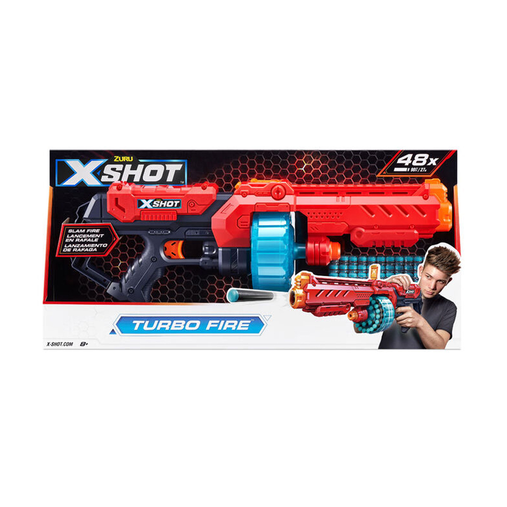 Іграшкова зброя Zuru X-Shot Red Швидкострільний бластер EXCEL Turbo Fire (48 патронів) (36270R) - зображення 5