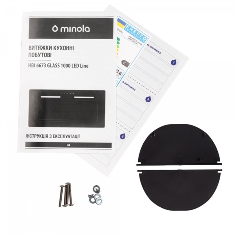 Витяжка Minola HBI 6673 BL GLASS 1000 LED Line - изображение 9