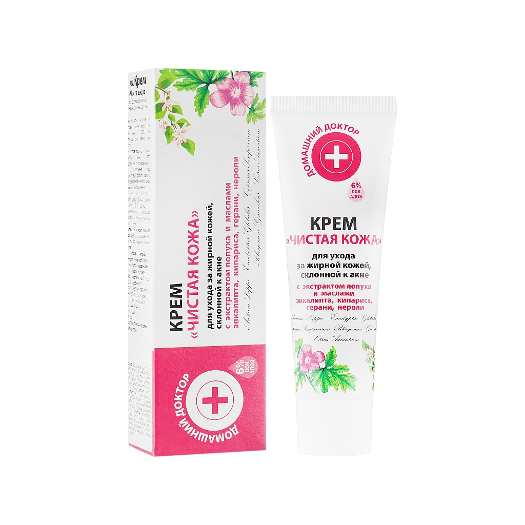 Крем для обличчя Домашній Доктор Чиста шкіра 30 мл (4823015929281) - зображення 1