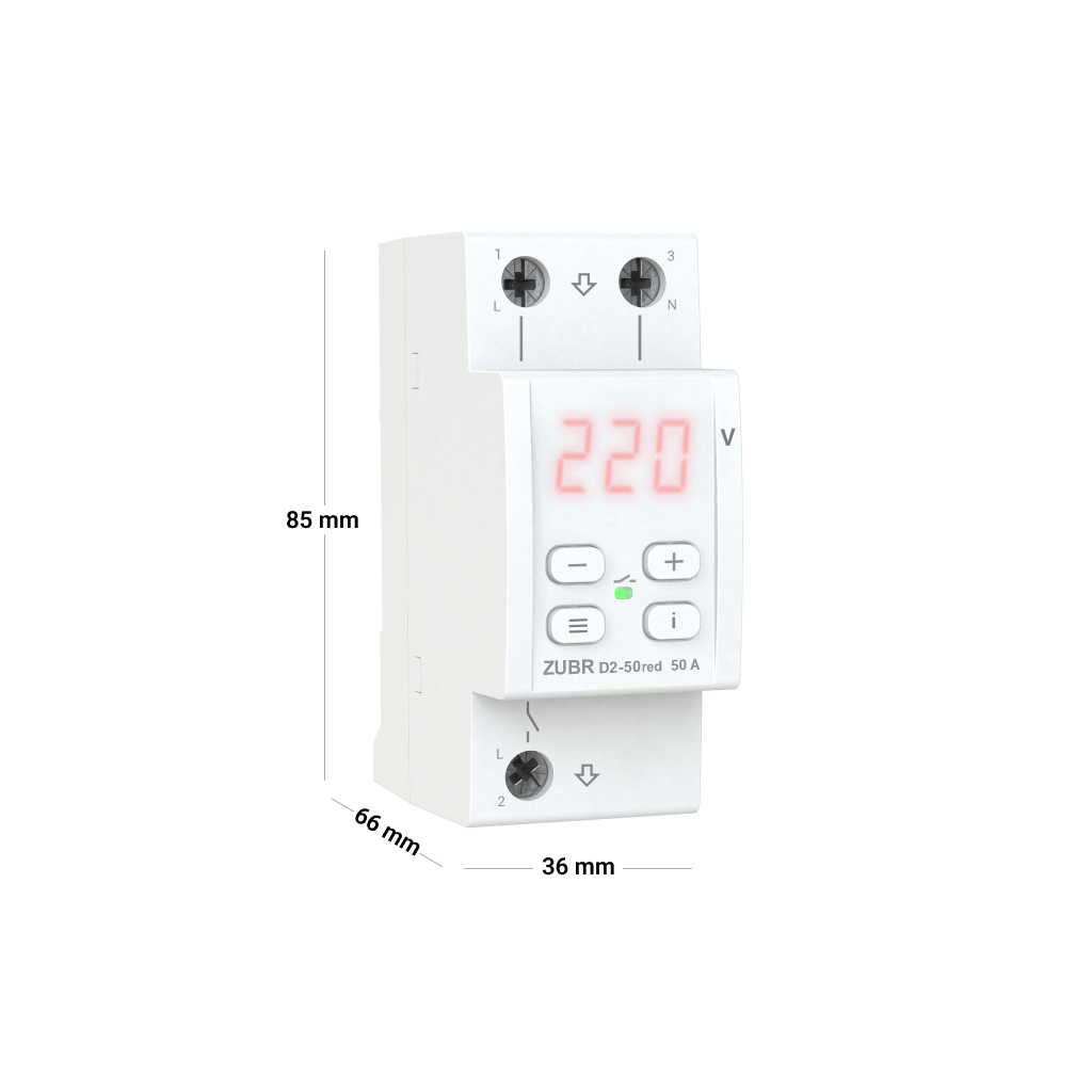 Реле напруги ZUBR D2-50 red (4820120221729) - зображення 6