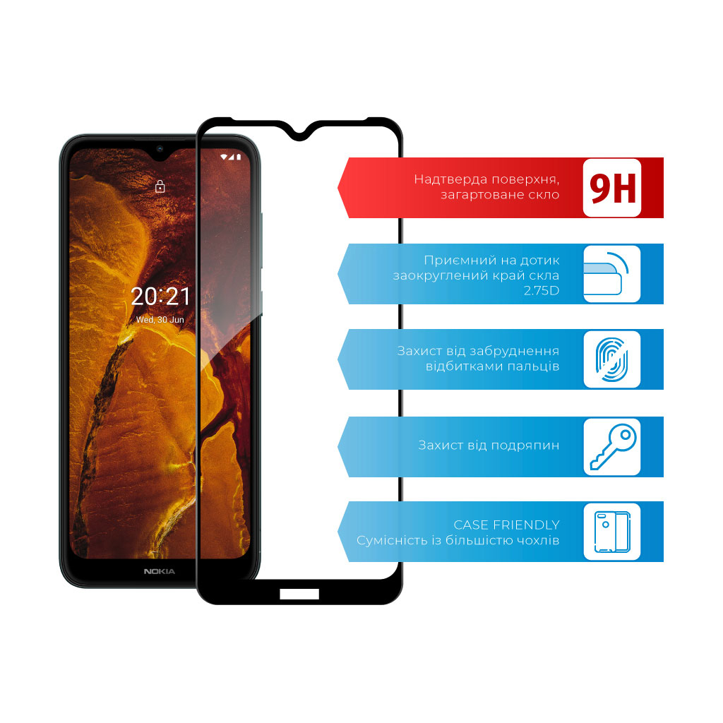 Скло захисне ACCLAB Full Glue Nokia C30 4G (1283126528798) - зображення 3