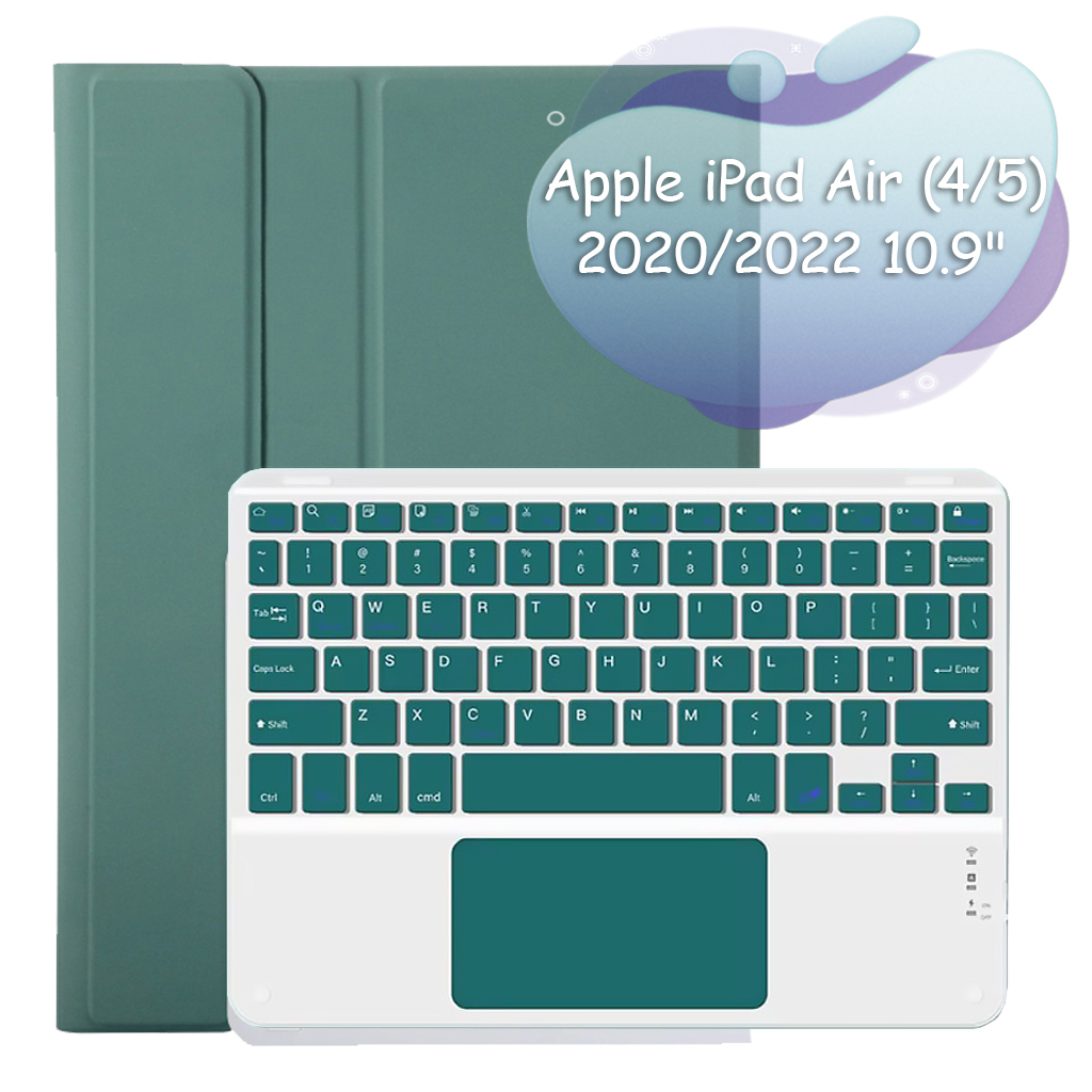 Чохол до планшета BeCover Keyboard+TouchPad Apple iPad Air (4/5) 2020/2022 10.9" Dark Green (712371) - зображення 1