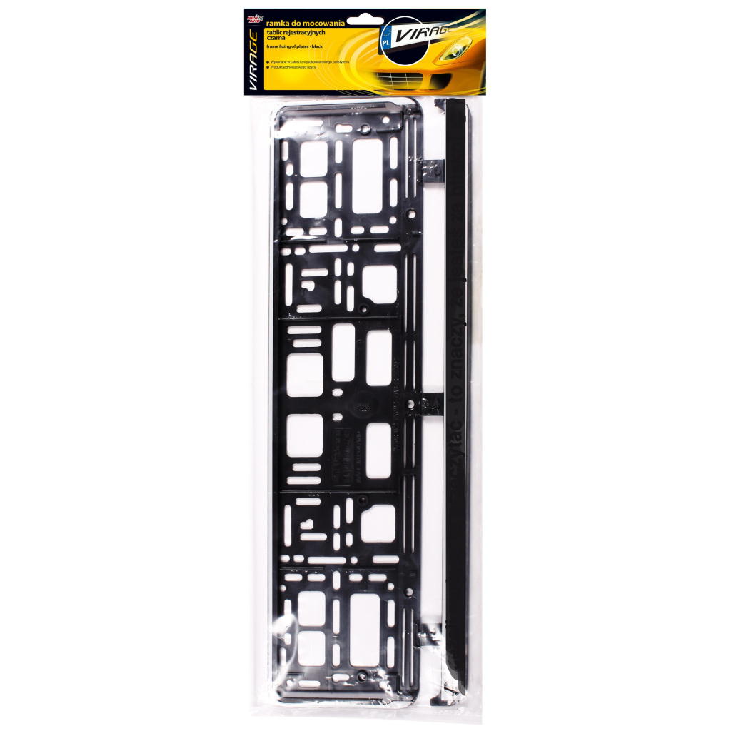Рамка номерного знака VIRAGE чорна (93-001) - изображение 2