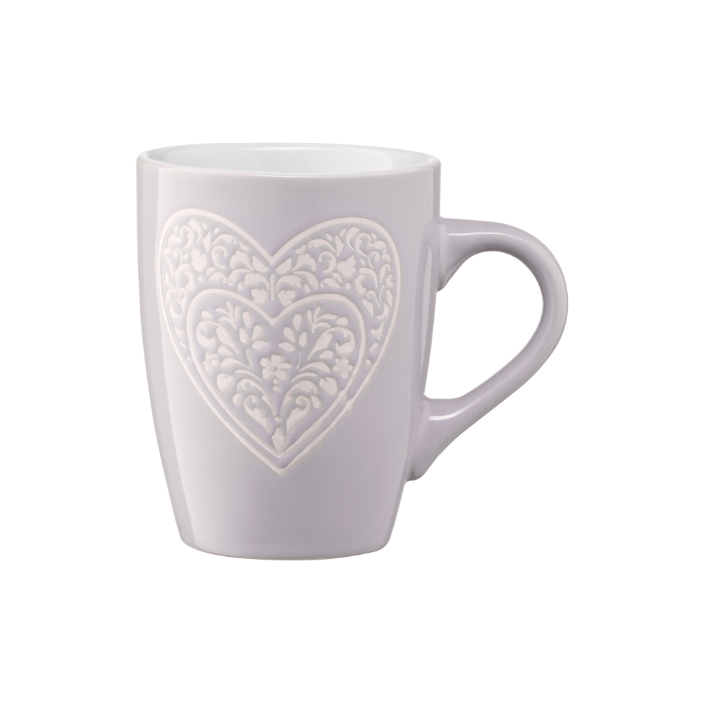 Чашка Ardesto Heart 330 мл Grey (AR3467GR) - изображение 3