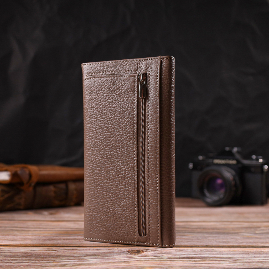 Портмоне Canpellini З натуральної шкіри флотар Бежеве (21695) - зображення 9