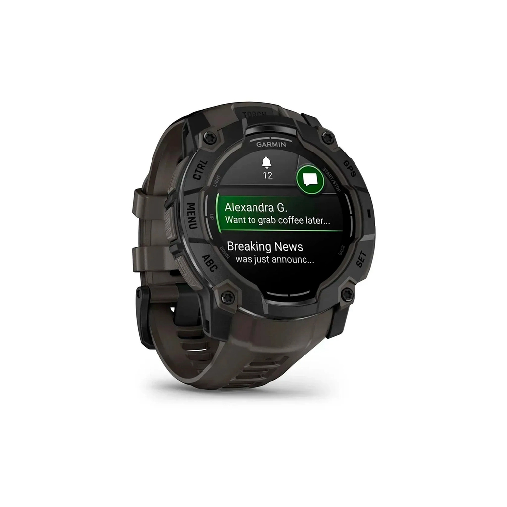 Смарт-годинник Garmin Instinct 3, 50mm, AMOLED, Black Bezel with Charcoal Band, GPS смарт-годинник (010-03020-00) - зображення 3