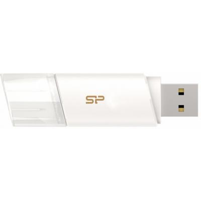 USB флеш накопичувач Silicon Power 128GB Blaze B06 White USB 3.0 (SP128GBUF3B06V1W) - зображення 3