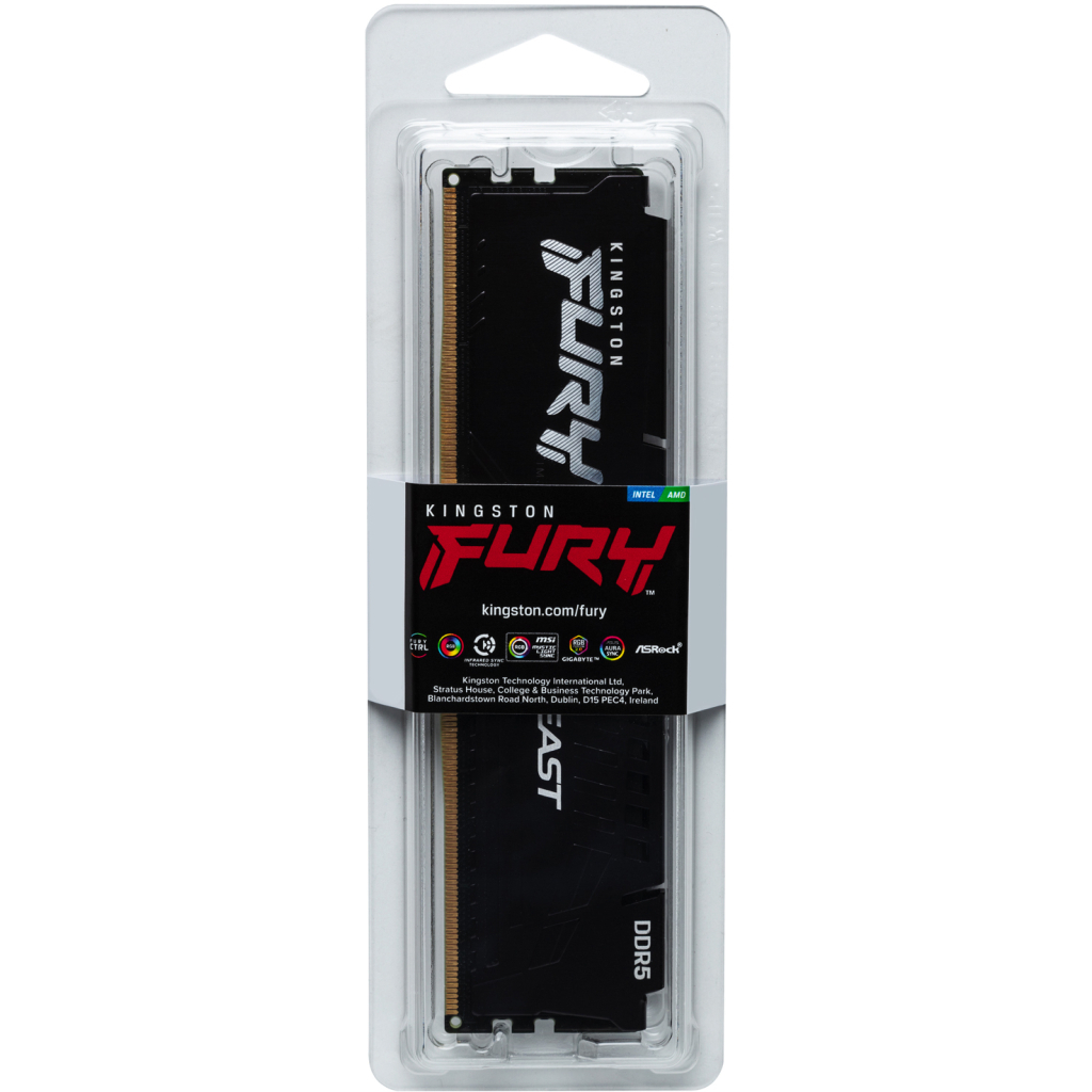 Модуль пам'яті для комп'ютера DDR5 32GB 6000 MHz Beast Black Kingston Fury (ex.HyperX) (KF560C40BB-32) - зображення 5