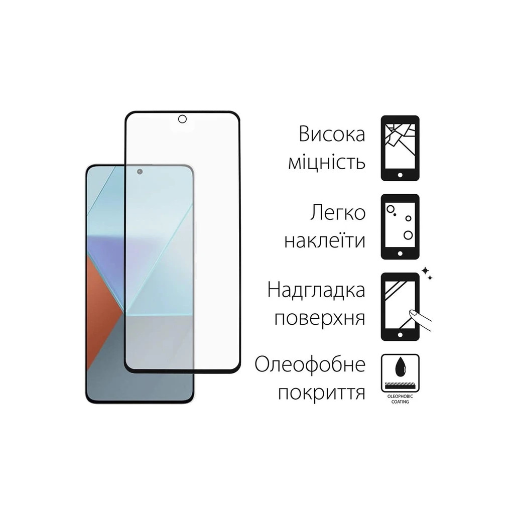 Чохол до мобільного телефона Dengos Kit for Xiaomi Redmi Note 13 5G case + glass (Black) (DG-KM-58) - зображення 3