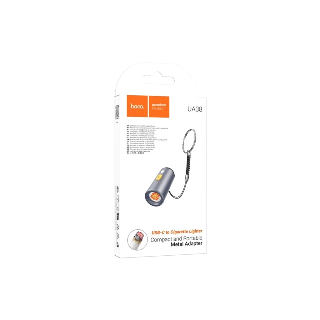 Перехідник USB-C to cigarette lighter adapter Gray HOCO (6942007647694) - зображення 3