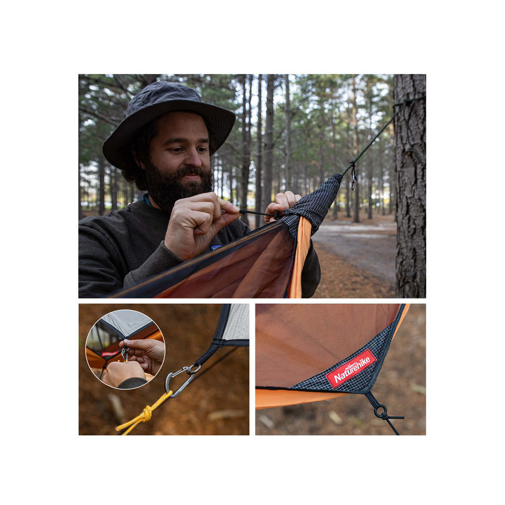 Гамак Naturehike Shelter Camping NH20ZP092 75D Orange (6927595750810) - зображення 4