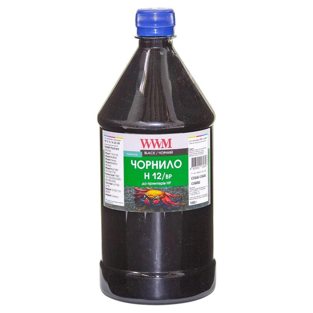 Чорнило WWM HP №10/11/12 1000г Black pigm. (H12/BP-4) - зображення 1