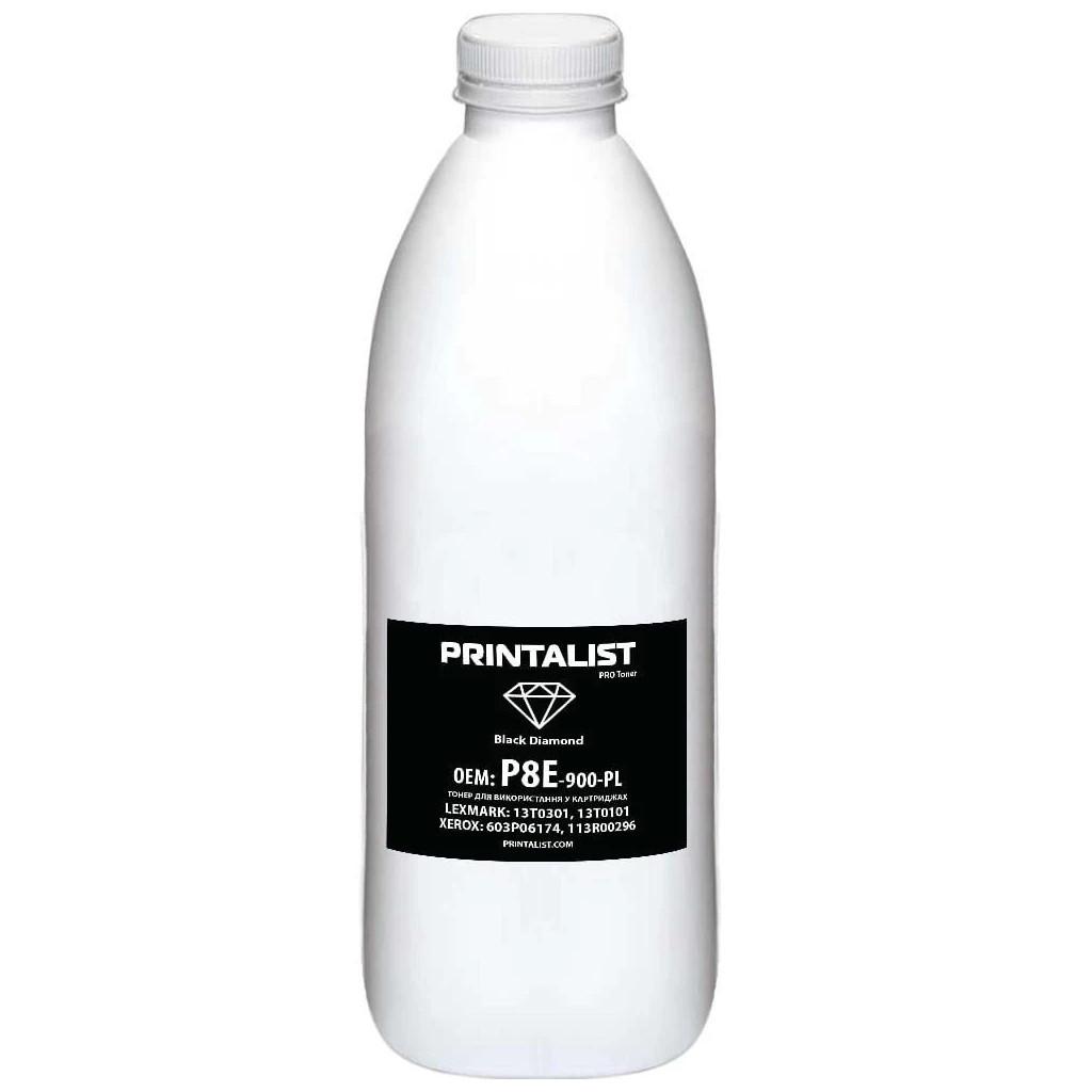 Тонер Printalist Xerox P8e/Optra E310 бутль 900г Black (P8E-900-PL) - зображення 1