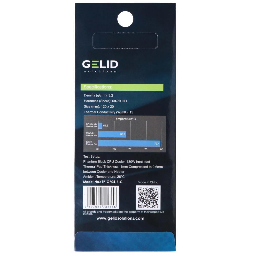 Термопрокладка Gelid Solutions GP-Ultimate Thermal Pad 120x20x1.5 mm (TP-GP04-R-C) - изображение 3